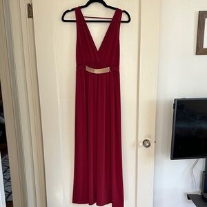 Maroon Floor Length Dress